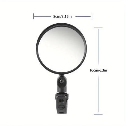 Motorcycles Rearview Mirror Side Mirror For Safety View Turning Left Right Mirror Adjustable Mini Autocycle Rear View