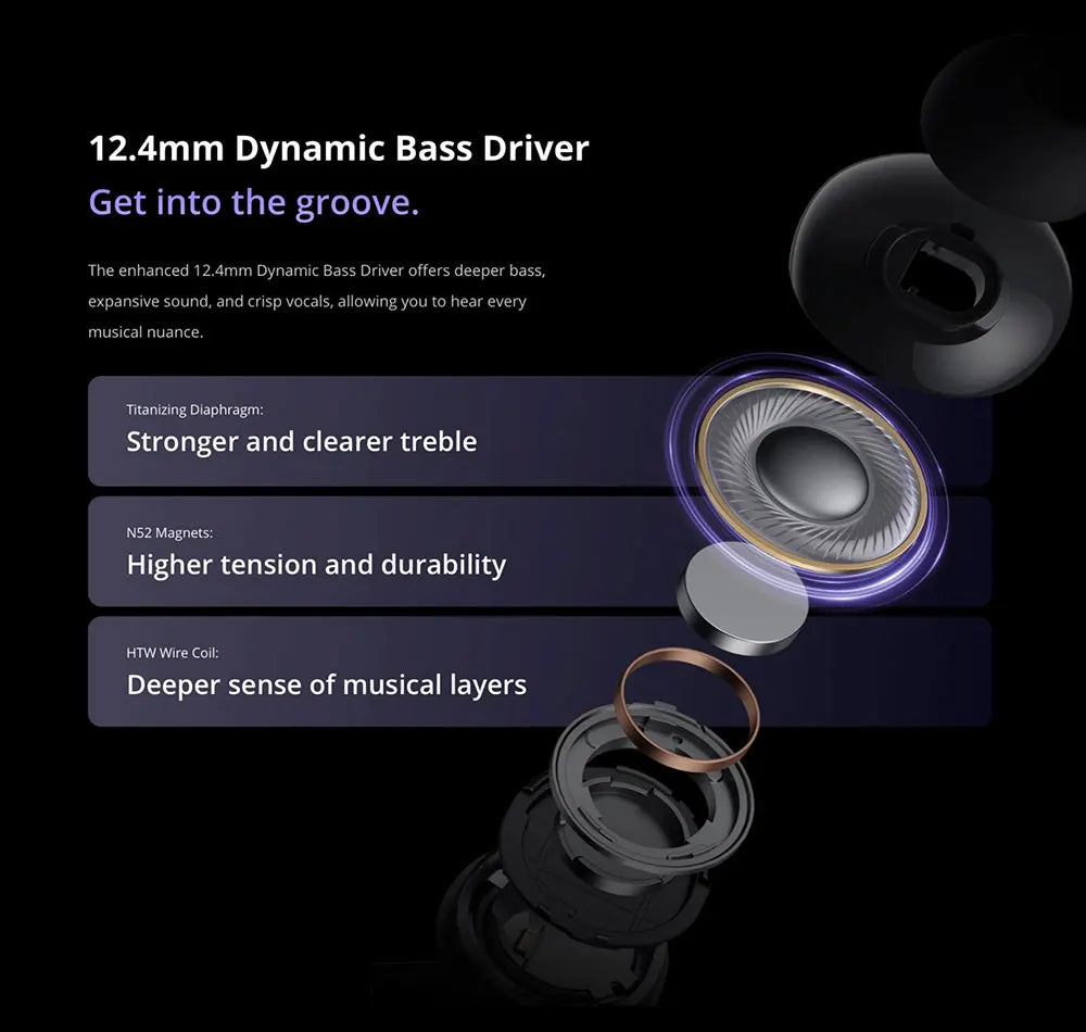 Global Version realme Buds T310 True Wireless Earphone 46dB Active Noise Cancelling TWS Earphone Bluetooth 5.4 For realme phone