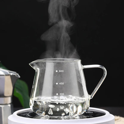 YOMDID 400/600ML Coffee Pot Glass Coffee Teapot Coffee Carafe Reusable Milk Juice Coffee Kettle Coffee Server Without Filter Cup