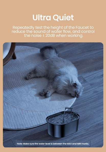 ROJECO Stainless Steel Cat Water Fountain Automatic Pet Water Dispenser Cat Drinking Fountain Auto Drinker For Dogs Accessories