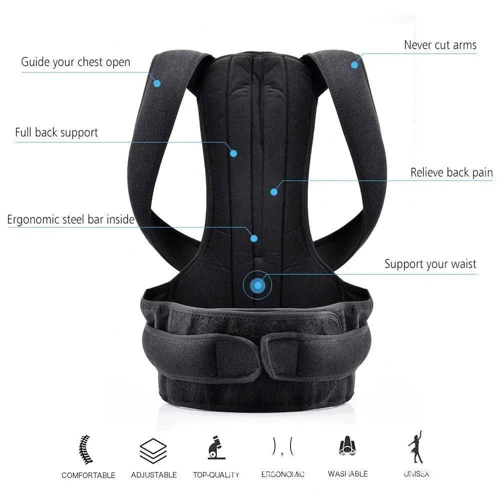 Male And Female Back Posture Corrector Shoulder Posture Corrector With Waist Support Used To Improve Posture ﻿