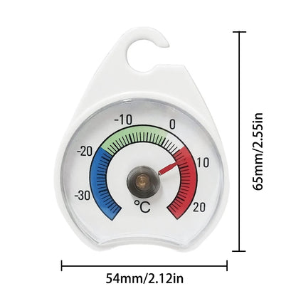 -30 - 20°C Refrigerator Freezer Thermometer Fridge Refrigeration Temperature Gauge with Hook Home Temp Stand Dial Type