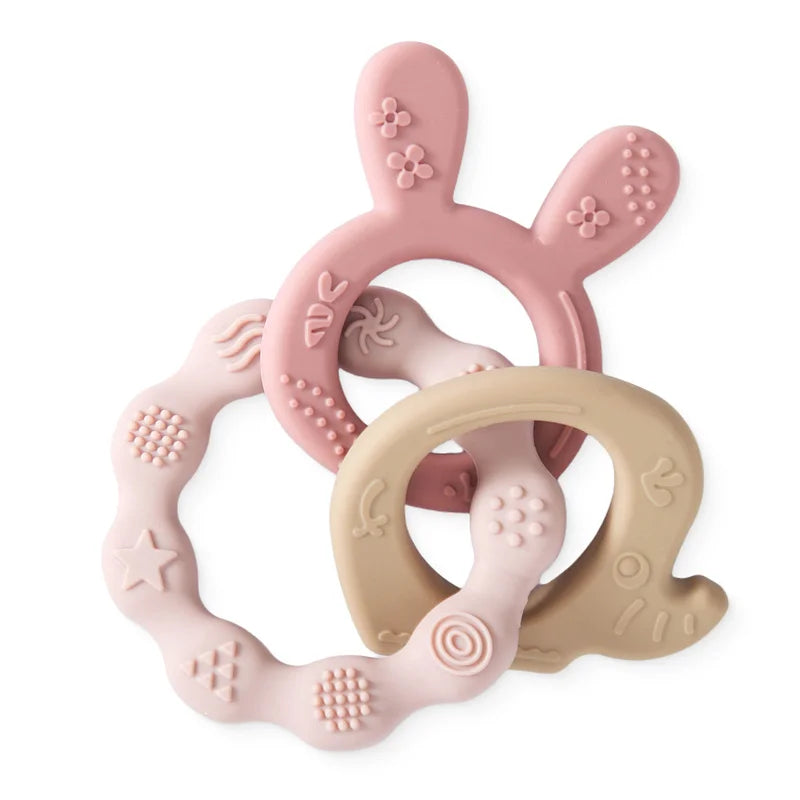Baby Silicone Teethers Animal Food Grade Silicone Baby 0-12 Toys Silicone Teeth Grinding Stick Newborn Pacifier Accessories Toys