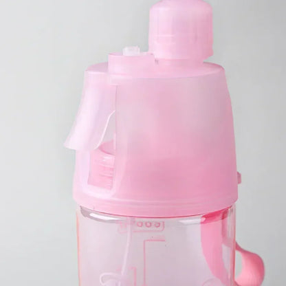 Plastic Spray Cup Summer Outdoor Sports Water Bottle Hydration Cooling Spray Cup Travel Portable Water Cup Gift Cups