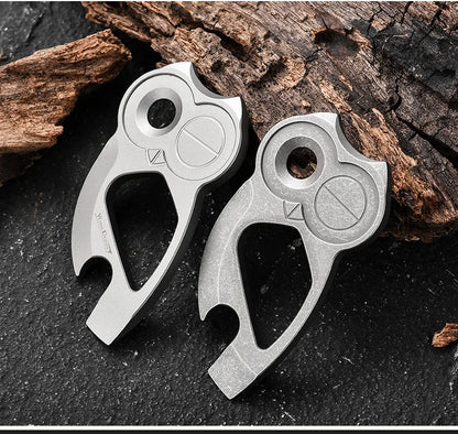 EDC Titanium Alloy  Multifunctional Tools Owl Shape Bottle Opener Portable Mini Wrench Outdoor Tools