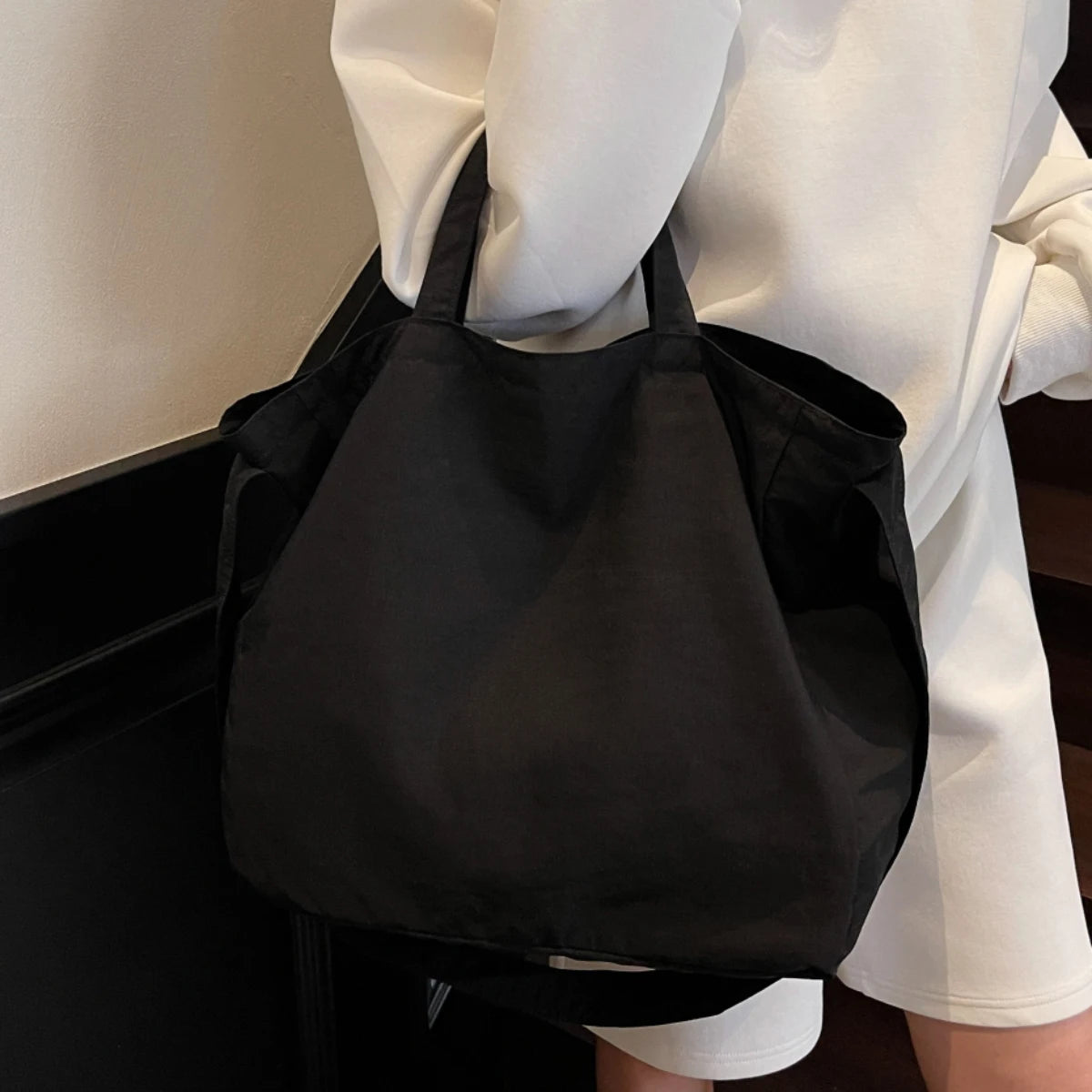 Tote Bag for Women 2025 New Large-Capacity Canvas Shoulder Bag Commuter Computer Bag Large Bag Handbag Korean Style Work Class Travel Play Shopping Shopping