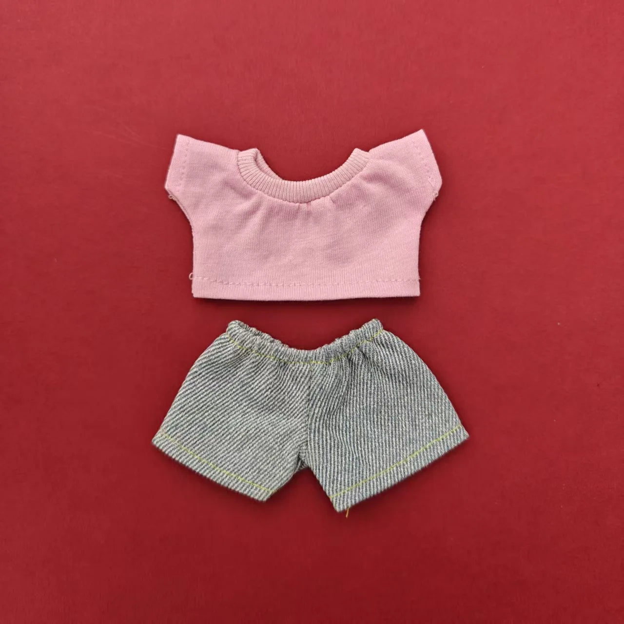 Labubu 3.0 Doll 15/17cm Hoodie with Jeans Set Outfit Accessories for Ropa Labubu