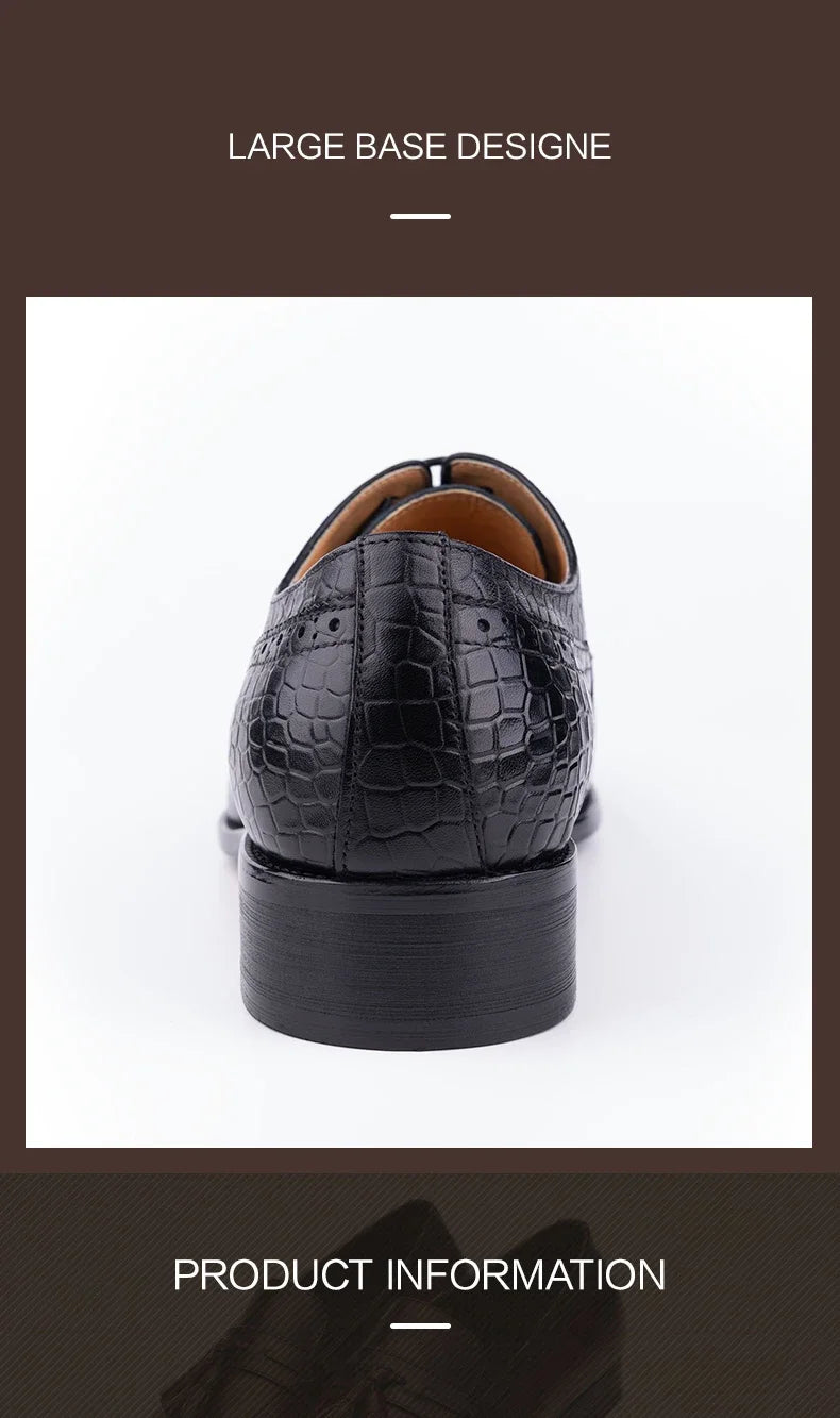 Handmade Oxford Casual Business Office Work Shoes Luxury Wedding Classic Fashion Formal Shoes Genuine Leather Lace Up Shoe