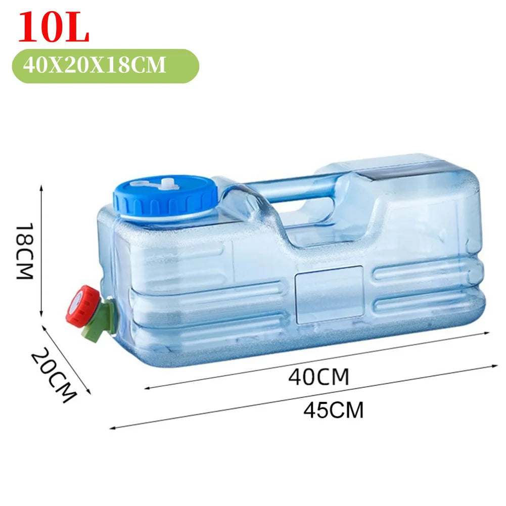 5 L Water Container with Faucet Water Carrier Canister Large Capacity Water Bottle Water Can Bucket Food Grade Water Container