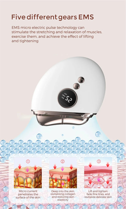 Massager Face Roller  EMS Vibration Heating Massage Face Skin Rejuvenation Skin Tightening Beauty Device Face Lifing Thin Face