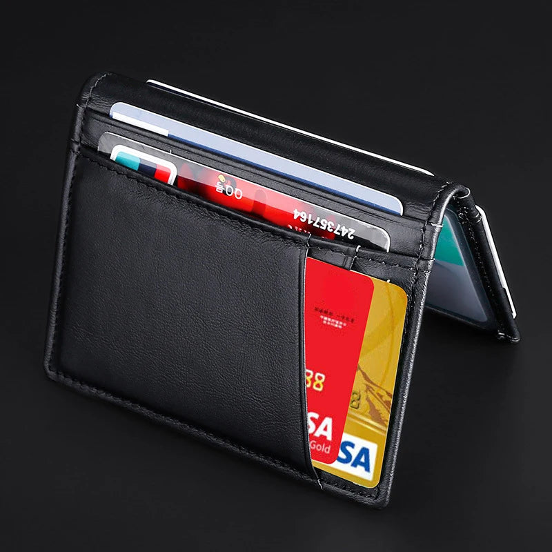 Card Bag Business Wallet Multifunctional Business Card Bag Clip Card Set Multi-Card Bits Driver License Storage Leather Card Bag
