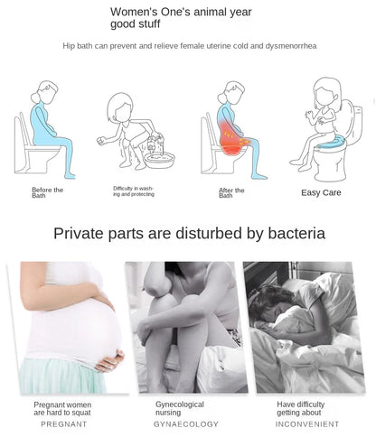 Bath for Toilet Hemorrhoids  for Postpartum Pregnant-Women or Hemorrhoids, Foldable Hangable Storage Large-Capacity Private Care