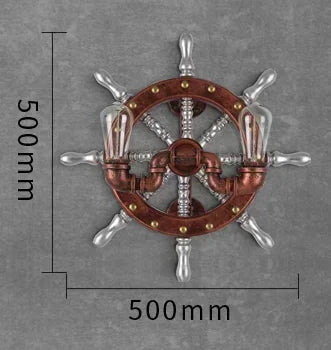 Industrial Style Wall Lamp Living Room Personalized Creative Gear Water Pipe Bedroom Decorative Wall Hangings Wall Retro Lamps