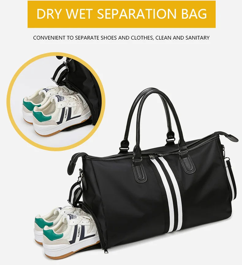 Personalized Travel Bag Men's And Women's Handbags Sports Training Yoga Bag Waterproof Weekend Bag Customized Logo Name Pattern