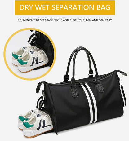 Personalized Travel Bag Men's And Women's Handbags Sports Training Yoga Bag Waterproof Weekend Bag Customized Logo Name Pattern