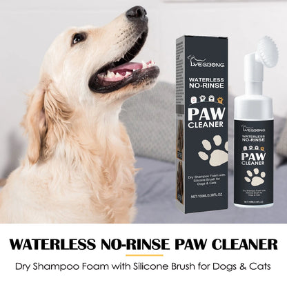 Pet Paw Cleaner Foam for Dogs and Cats 100ml Natural No Rinse Gentle Formula Dirt Mud Removal Gentle on Paws Travel Friendly