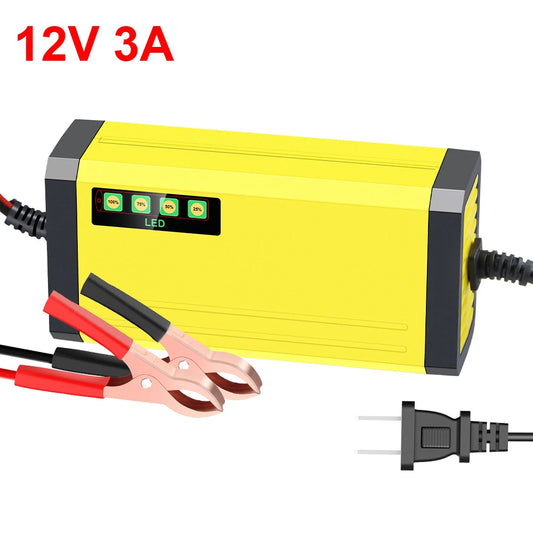 Car Battery Charger 220V Power Puls Repair Charger Moto Truck Battery Charger 12V 2A Wet Dry Lead Acid Battery LED Display