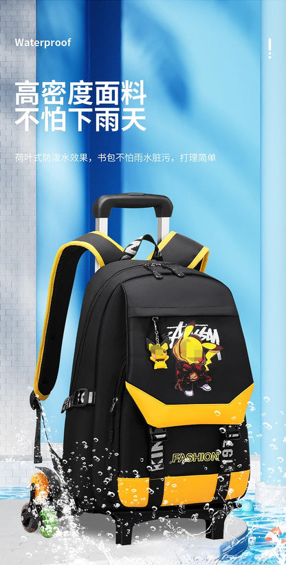 TAKARATOMY Backpack Trolley School Bag Pikachu School Bag Stationery Storage Backpack Multifunctional Travel Bag School Season