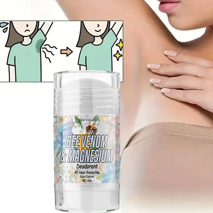 Bee Venom Deodorant Balm, 72 Hours Fresh Body Odor, Fresh Fragrance, Body Deodorization, Long-Lasting Fragrance, Suitable for Armpits, Body, Private Parts, Stubborn Body Odor, Odor