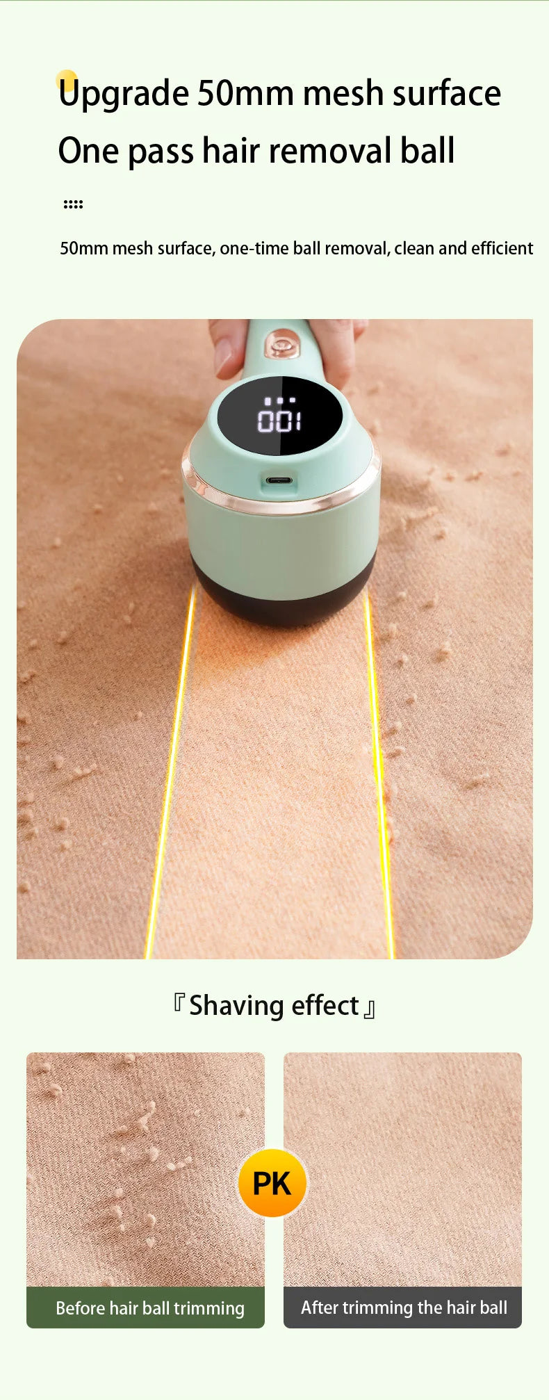 Lint Remover For Clothing Hair Ball Trimmer Fuzz Pellets Clothes Sweater Fabric Shaver with LED Digital Electric Fluff Lint Remo