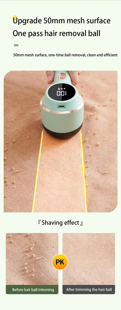 Lint Remover For Clothing Hair Ball Trimmer Fuzz Pellets Clothes Sweater Fabric Shaver with LED Digital Electric Fluff Lint Remo