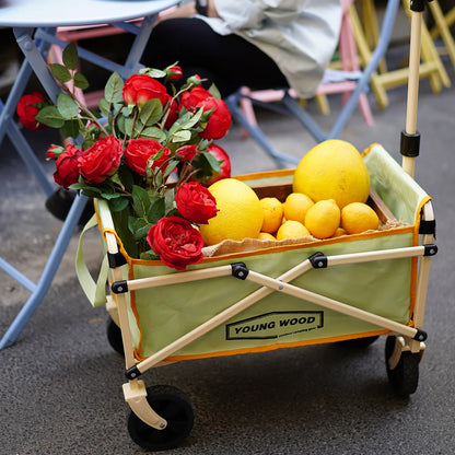 Camping Wheelbarrow Door, Exquisite, Small, Practical and Sturdy Shelf, Super Strong Load-Fold Design, Camping Essentials That Does Not Take the Storage Space, Scientific and Reasonable Storage Space, Good Quality Bearing and