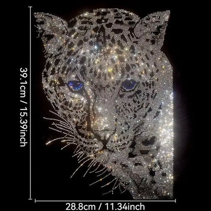 Hot-Fix Leopard Rhinestone Apparel | Sparkling Animal Print Clothing | Edgy Crystal Design