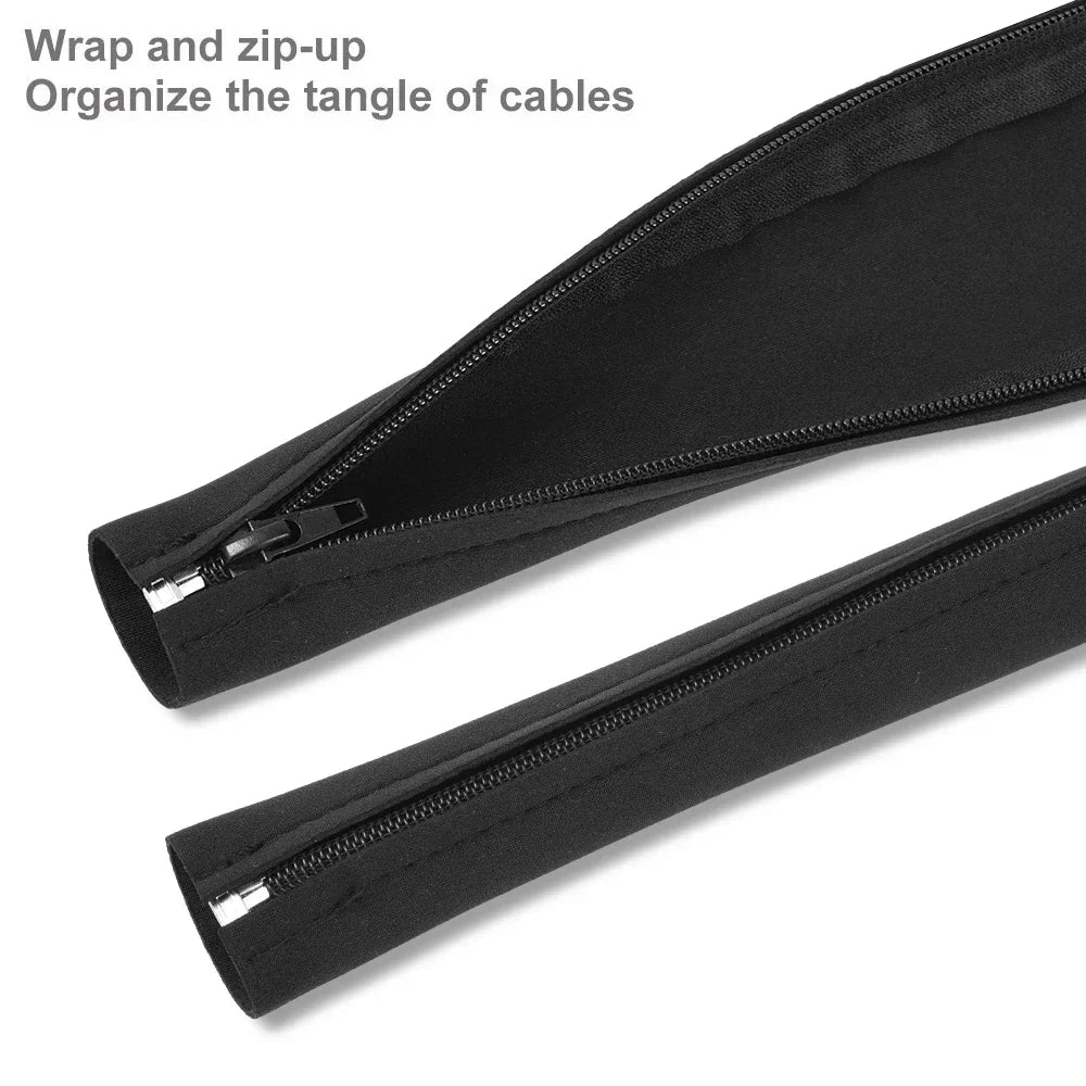 3-1PCS Zipper Cable Sleeve Reusable Cord Organizer Cable Management Protector for Computer TV Wire Cord Organizers 50cm