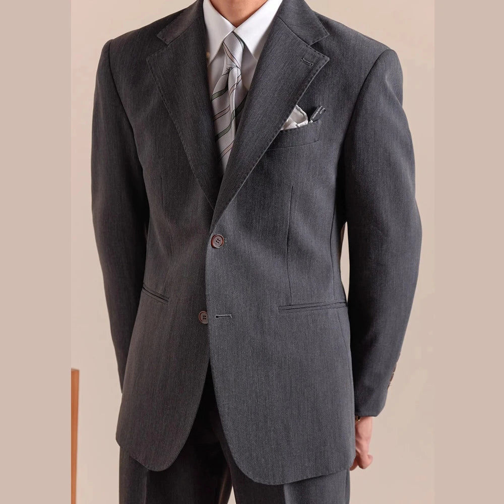 Designer Suit Two Piece Wedding Party Suit Groom Banquet Men Suit Italian Vintage Single Breasted Slim Fit Costume Homme Mariage