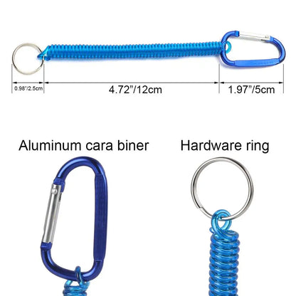 Gear Tool Outdoor Hiking Camping Anti-lost Phone Keychain Portable Fishing Lanyards Camping Carabiner Spring Elastic Rope