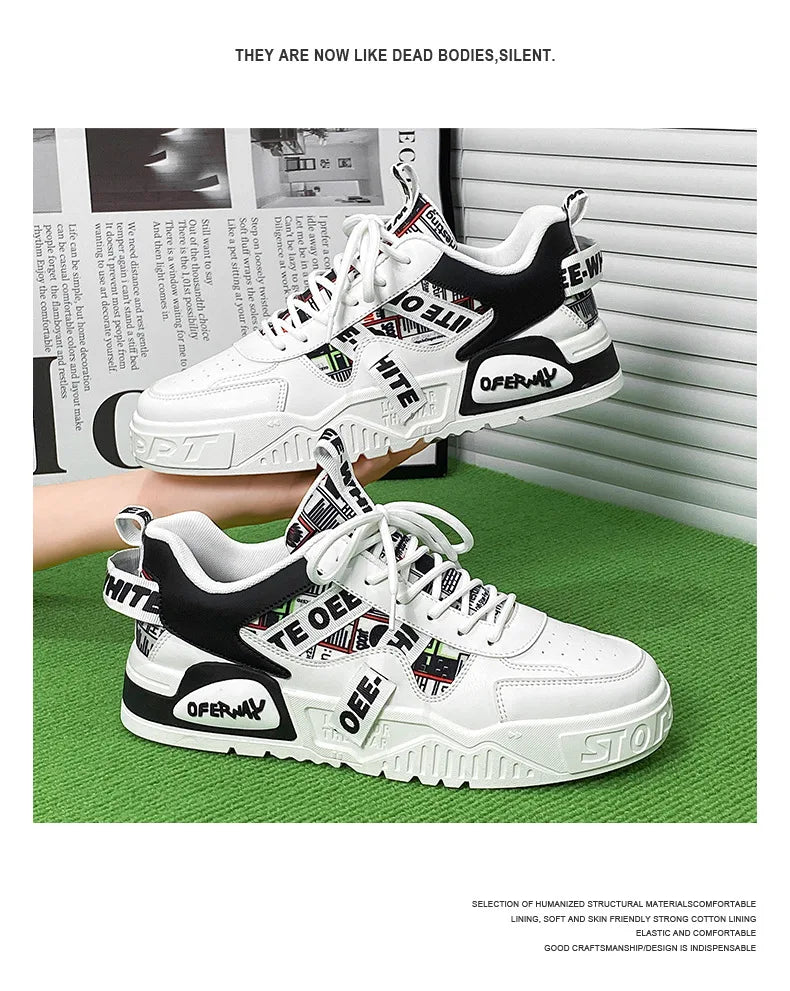 2025 new men's shoes for spring, breathable, niche, trendy, versatile, casual board shoes, height increasing sports shoes