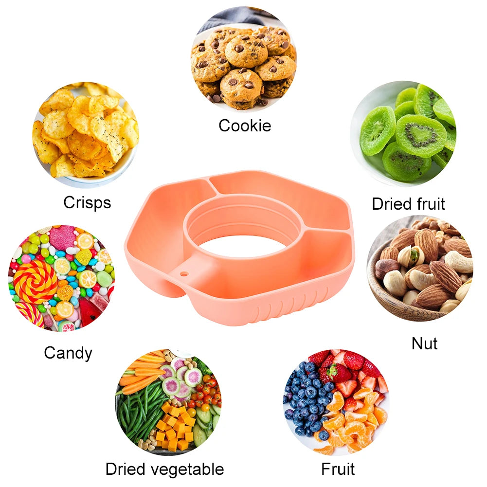 1000ml Snack Bowl Drink Cup with Straw 2 In 1 Stadium Tumbler Splash Proof Leakproof Popcorn Beverage Cup for Cinema Travel