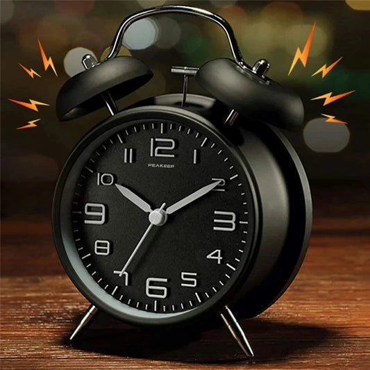Smart Alarm Clock Metal Ringing Alarm Clock Student Kids Alarm Clock Bedside Alarm Clock Home Bedroom Decoration Clock