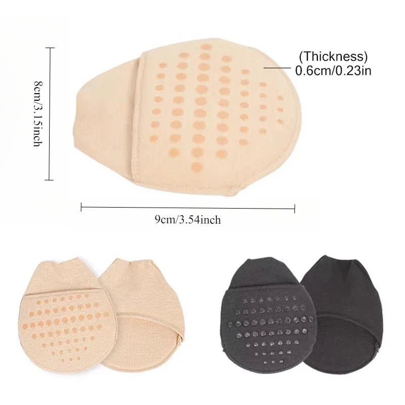 Womens High-Heeled Shoe Insoles-Ergonomic Half Insoles Protective Five-toe Forefoot Pads Ultra-Absorbent Non Skid Half Sock