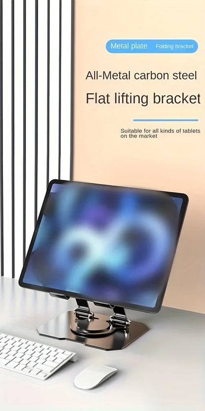 360° Rotatable Tablet Stand Adjustable Foldable Desktop Stand Holder Compatible For 4.7-12 Inch Ipad Pro/Air/Min Laptop Tablet
