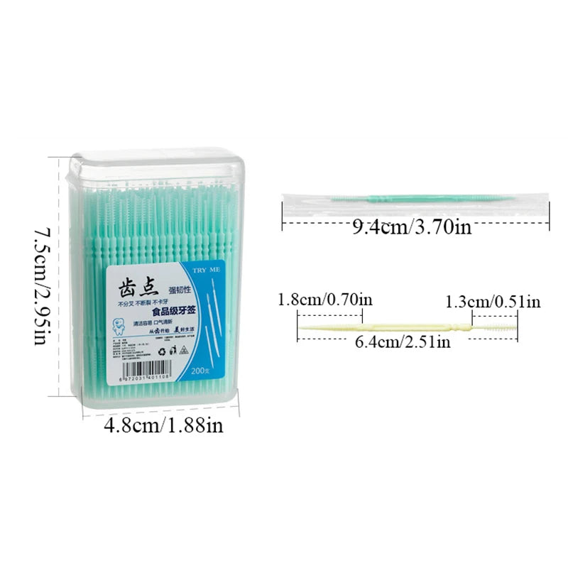 200Pcs Dental Floss Water Pick Dental Dentistry Beauty Health Dental Products Tooth Pick Interdental Brushes Dental Supplies
