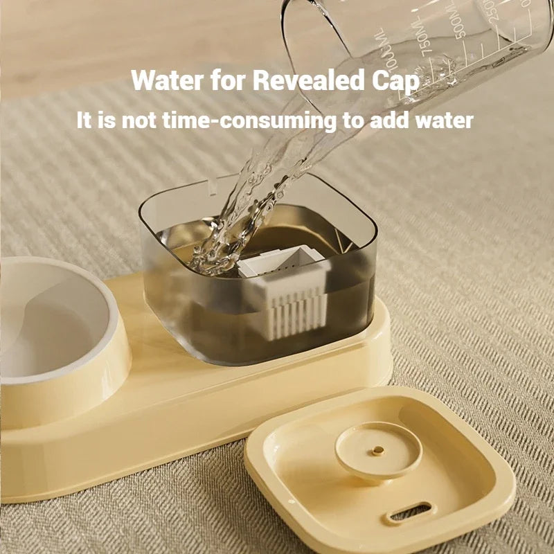 Fountain for Cats Auto Pet Fountain Filter Electric Mute Cat Drinker Bowl Pet Feeder 2in1 Recirculate Drinker Cat Water Fountain