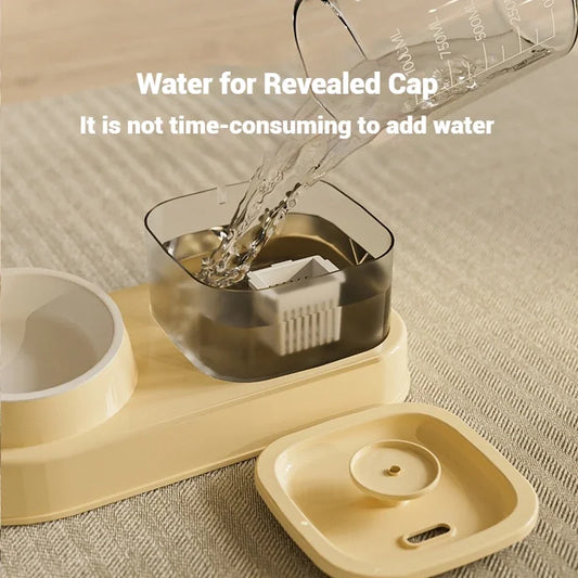 Fountain for Cats Auto Pet Fountain Filter Electric Mute Cat Drinker Bowl Pet Feeder 2in1 Recirculate Drinker Cat Water Fountain