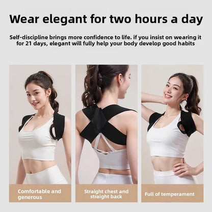 Posture Corrector for Adults - Adjustable Back Brace To Straighten Spine Improve Shoulder Alignment Kyphosis Correction