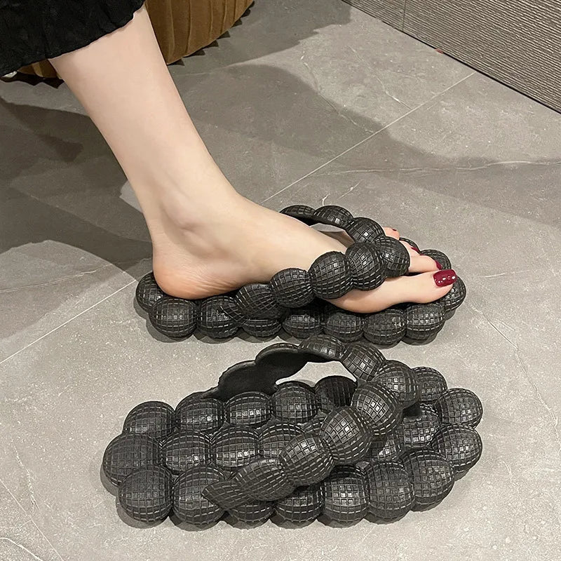 Flip-flops female summer wear ins fashion Korean version of all kinds of home indoor non-slip can wear flat slippers