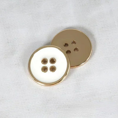 10pcs High Quality Metal Buttons 10.5/15/20mm 4-hole Round Buttons Fashion Apparel Sewing Accessories