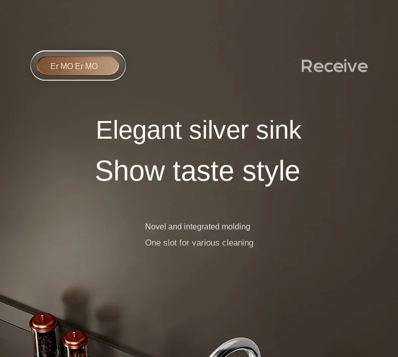 Nano 304 Stainless Steel Sink Waterfall Large Single Slot Kitchen Sink Vegetable Sink Stainless Steel Sink Household Sink