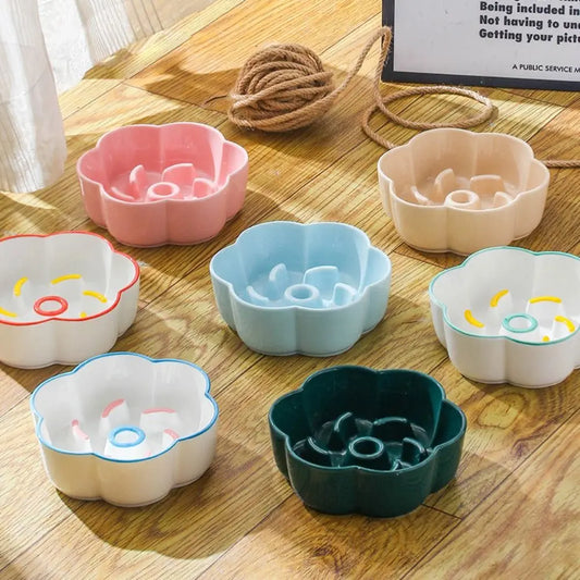Ceramic Cat Slow Food Bowl Cute Creative Dog Food Feeding Basin Multi-use Large Capacity Pet Drinking Feeder Water Container