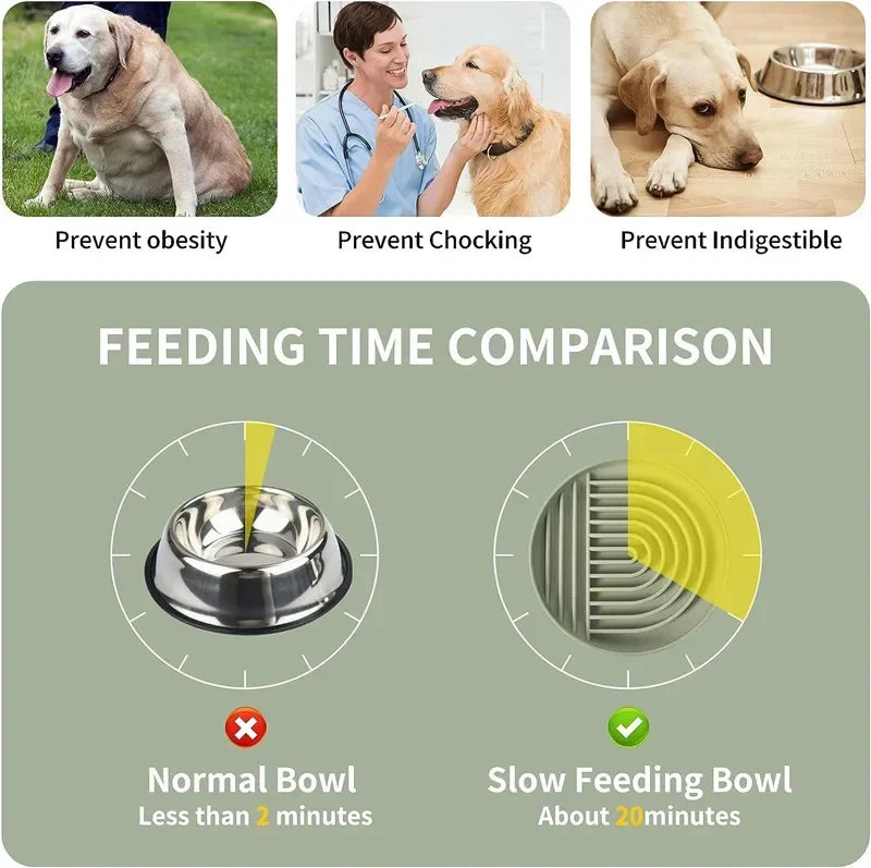 Slow Food Bowl Silicone Dog Lick Mat for Dogs Pet Slow Food Plate Non-sliping Pet Anti-choking Feeder Dog Food Bowl Pet Supplies