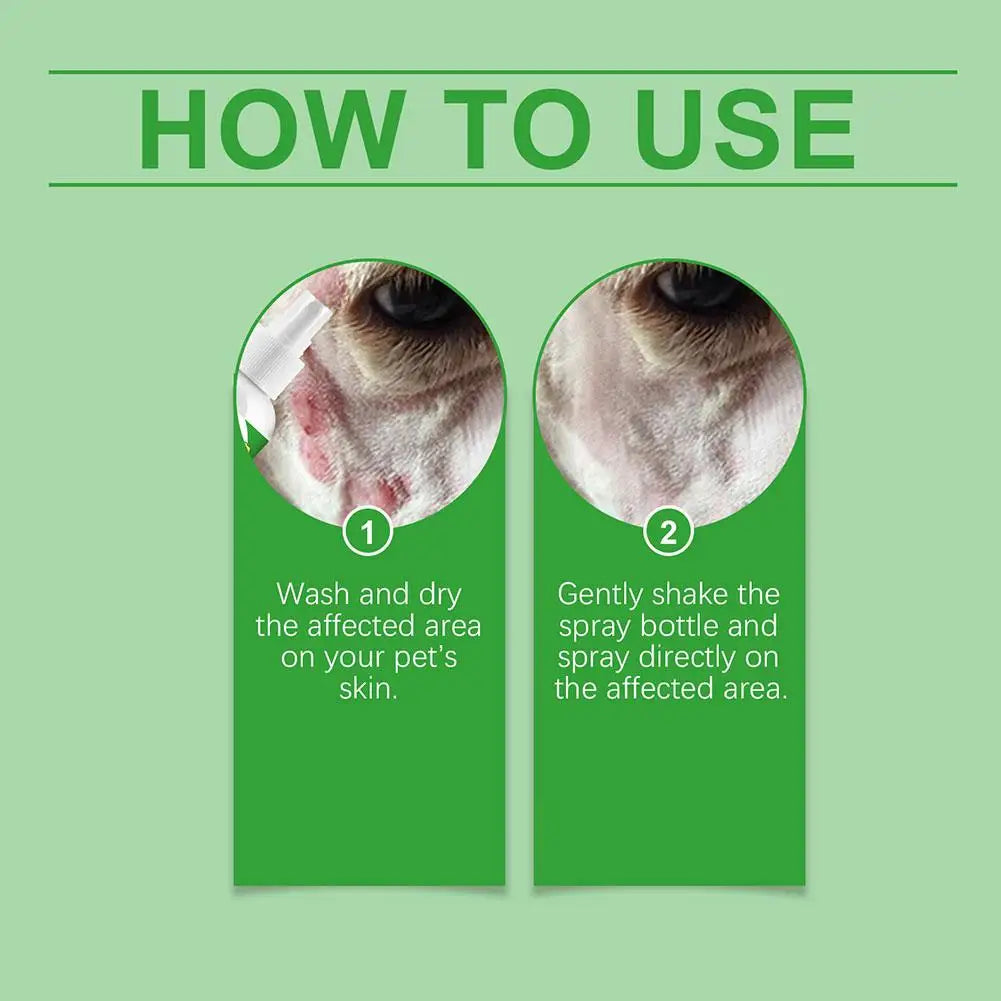 89ML Anti Itch Spray For Dogs Dogs Pets Relief Spray For Irritated Skin Dogs Pets Itching Skin Relief Safe Soothing Pet Allergy
