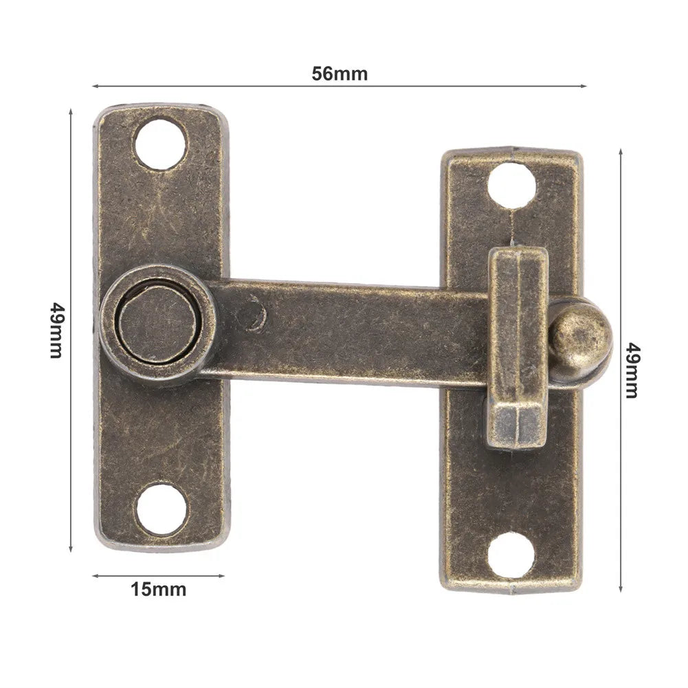 1set Bronze Sliding Window Door Lock Handle Metal Door Latch Guard Latch Bolt With Screws Home Safety Chain Door Home Hardware