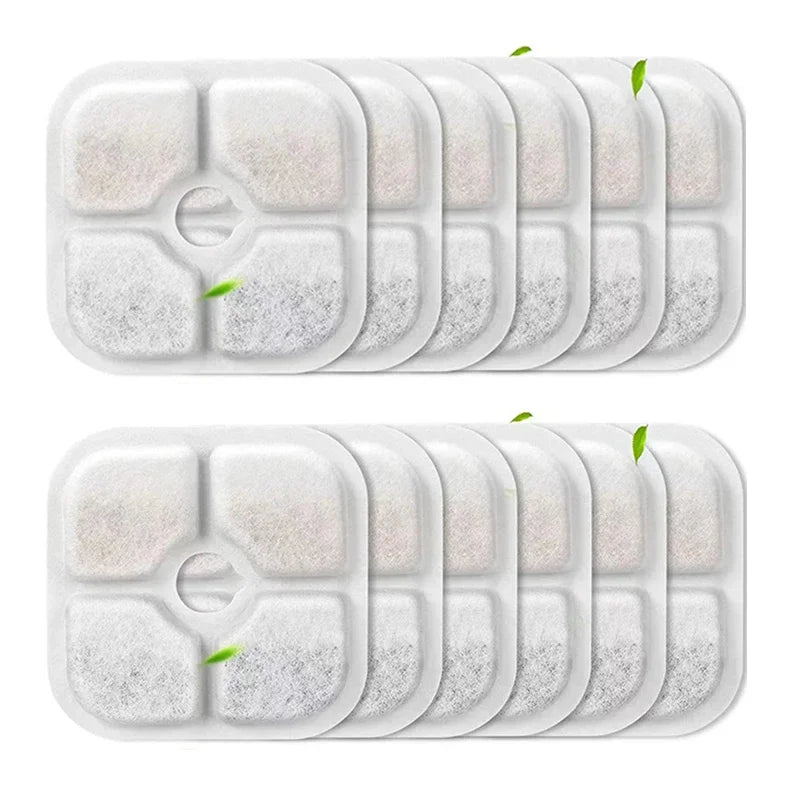 Set of 6/12 Pet Water Fountain Replacement Filters Cat Water Drinking Fountain Triple Filtration System for PIXI Water Dispenser