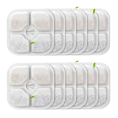 Set of 6/12 Pet Water Fountain Replacement Filters Cat Water Drinking Fountain Triple Filtration System for PIXI Water Dispenser