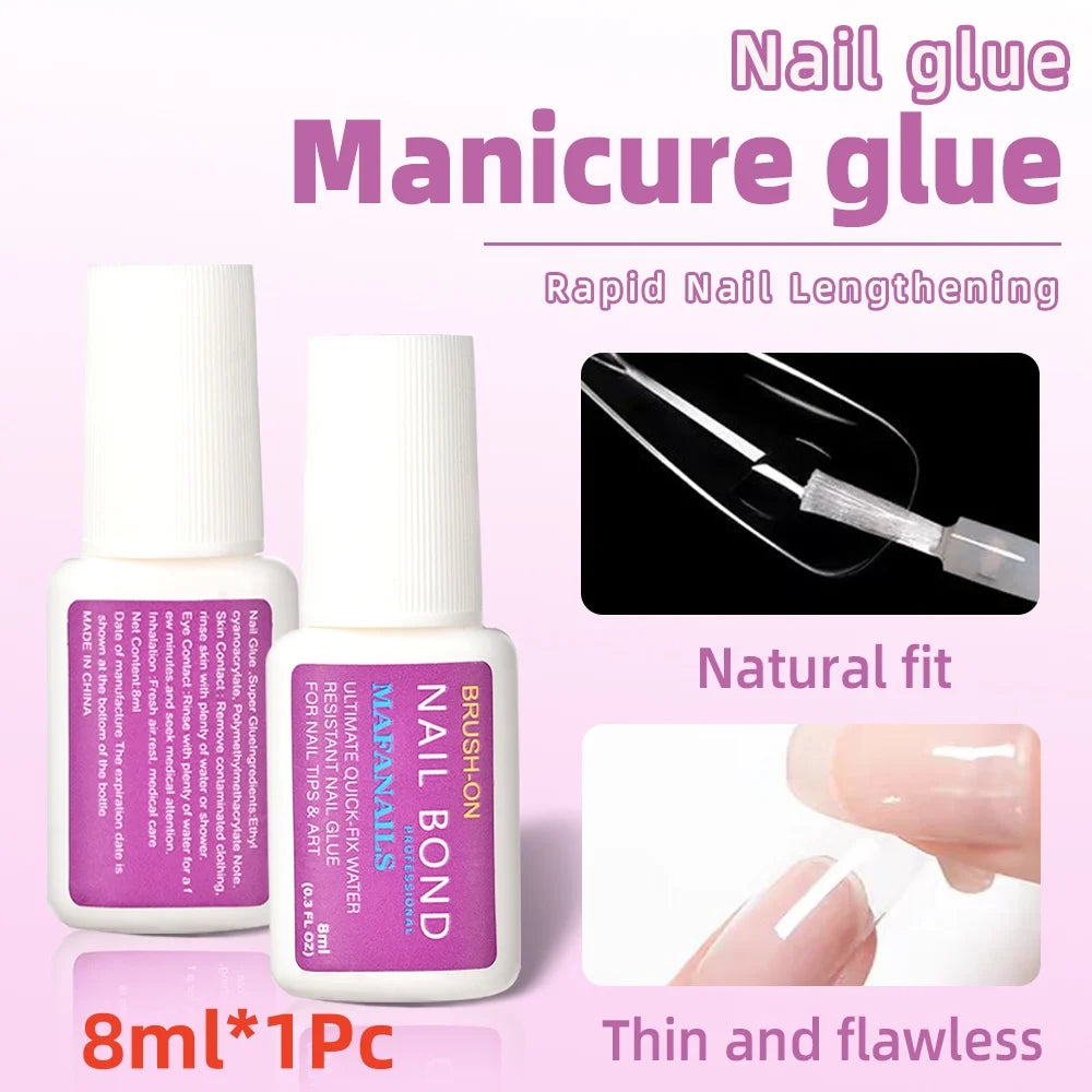 30/20/10pcs Fast-Dry Nail Glue Acrylic False Nail Tips Glue Gel For Fast Extension Super Bond Rhinestones False Nails Mini Glue