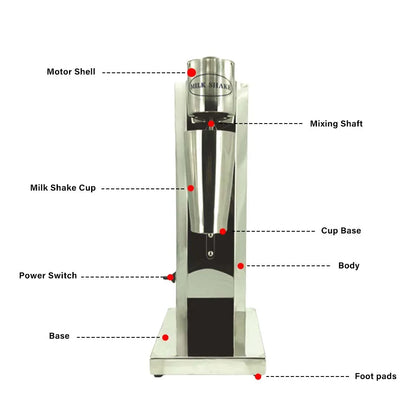 Electric Milkshake Maker: Easy-to-operate Double-head Drink Mixer and Blender for Milkshakes and Malts